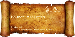 Hauzer Violetta névjegykártya